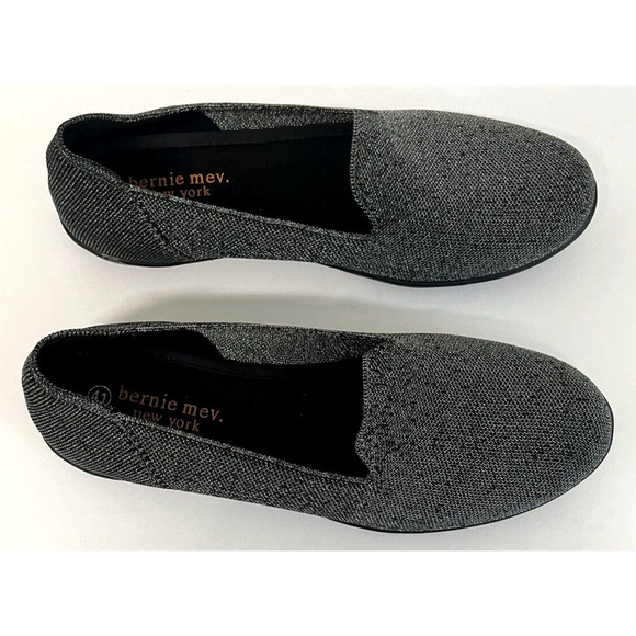 Bernie Mev Petra Slip on Loafer Stretchy Flats PEWTER Size 41/10-10.5 US new - Picture 2 of 14